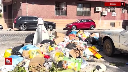 Karşıyaka'da toplanmayan çöpler tepkiye neden oluyor