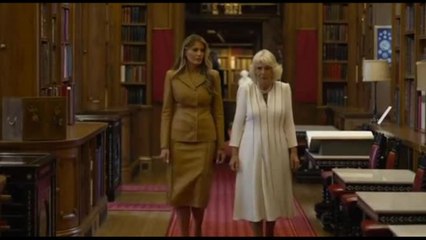 Melania Trump e la regina Camilla alla Royal Library di Windsor