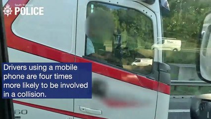 Motorway driver caught with feet on dashboard in police operation