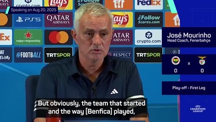 Mourinho questioned Benfica's negativity a month before being linked with the club