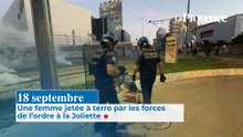 18 septembre : une personne jetée à terre par les forces de l'ordre à la Joliette