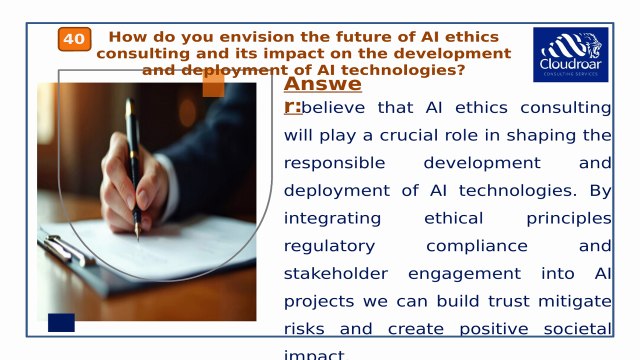Top 10 AI Ethics Consultant Interview Questions and Expert Answers for Responsible Artificial Intelligence | Part 4