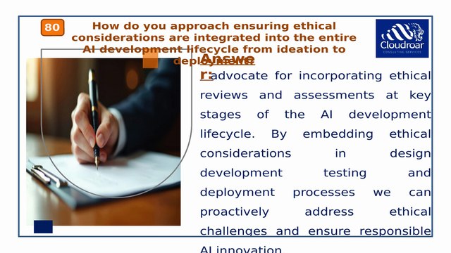 Top 10 AI Ethics Consultant Interview Questions and Expert Answers for Responsible Artificial Intelligence | Part 8