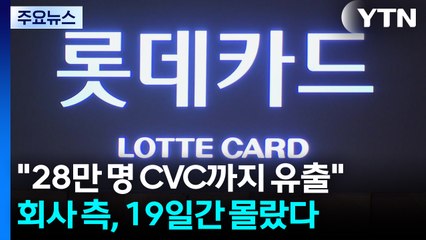 롯데카드 "28만 명 CVC까지 유출"...19일간 몰랐다 / YTN