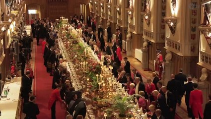 What was on the menu for Trump at the UK state banquet?