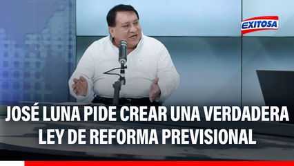 José Luna pide crear una verdadera ley de reforma previsional: "Que asegure una pensión digna"
