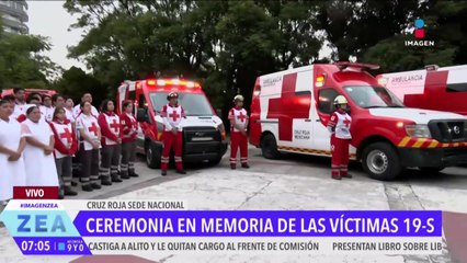 La Cruz Roja Mexicana realiza ceremonia en memoria de las víctimas del 19-S
