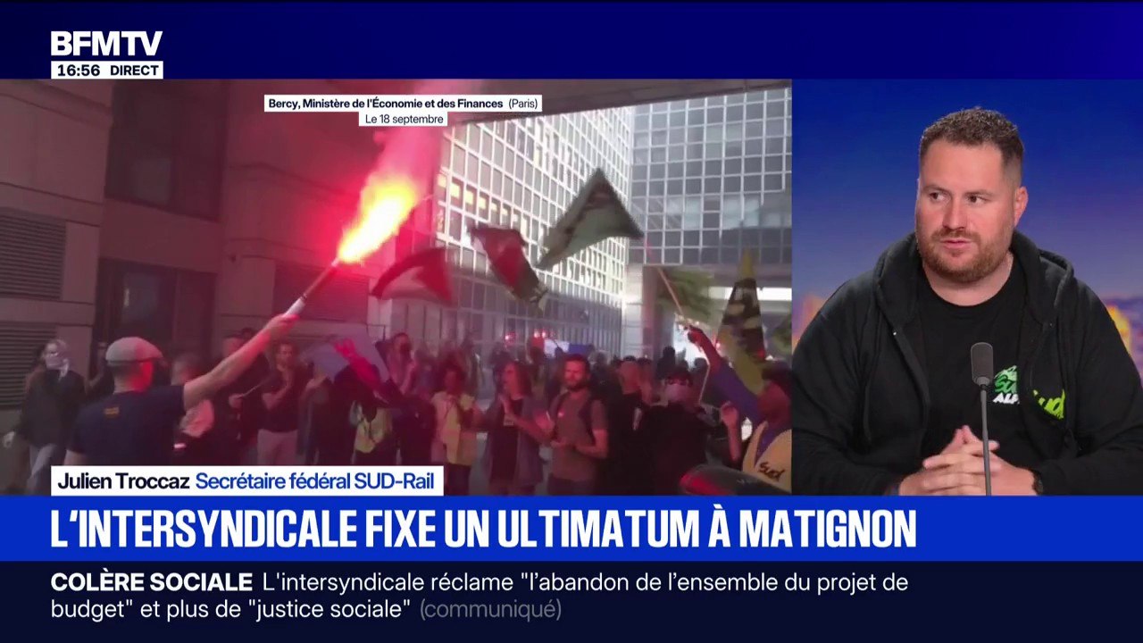 Colère sociale: "C'est le moment de donner un dernier avertissement", affirme Julien Troccaz, secrétaire fédéral SUD-Rail