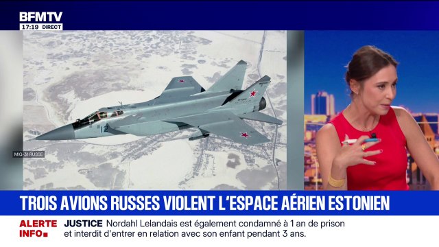 L'Estonie dénonce une violation sans précédent de son espace aérien par trois avions de combat russes