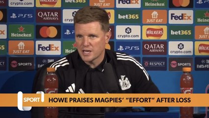 Eddie Howe praises Newcastle United’s “effort” despite Barcelona defeat in Champions League