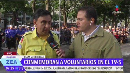 Plaza Solidaridad conmemoran a voluntarios que apoyaron en el sismo de 19-S
