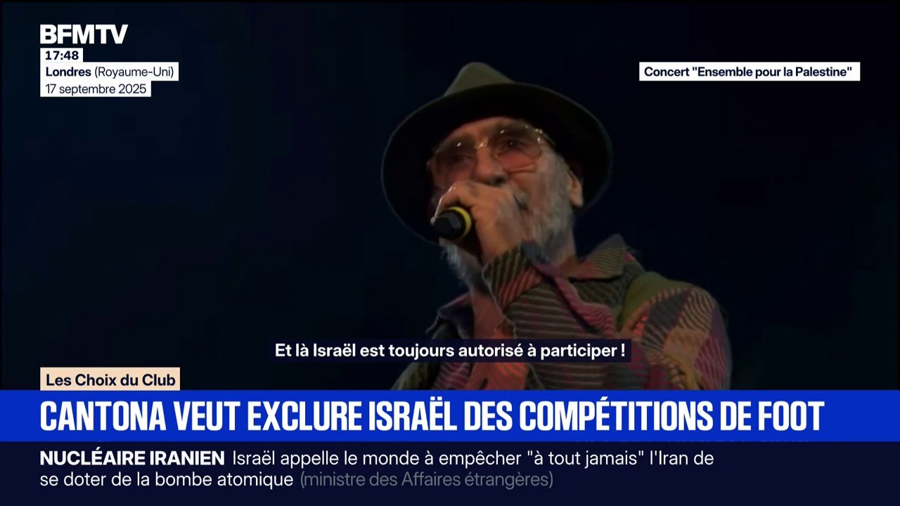 LES CHOIX DU CLUB - Éric Cantona veut exclure Israël des compétitions de football