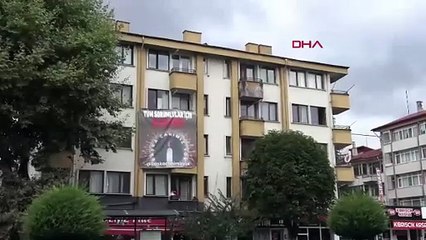 Kartalkaya duruşması öncesi Bolu'da evlerin pencerelerinden çarşaflar sarkıtıldı!