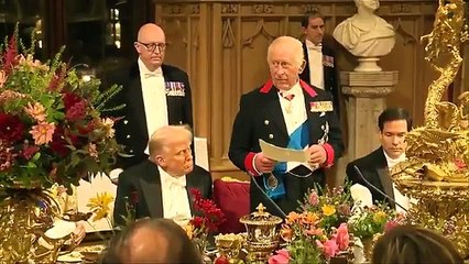 El Rey Carlos III brindó por el presidente Trump, la primera dama y por “la salud, prosperidad y felicidad del pueblo de Estados Unidos”