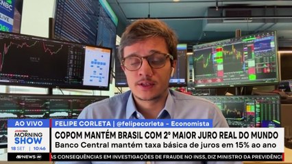 COPOM mantém BRASIL com o 2º maior JURO REAL do MUNDO; economista analisa