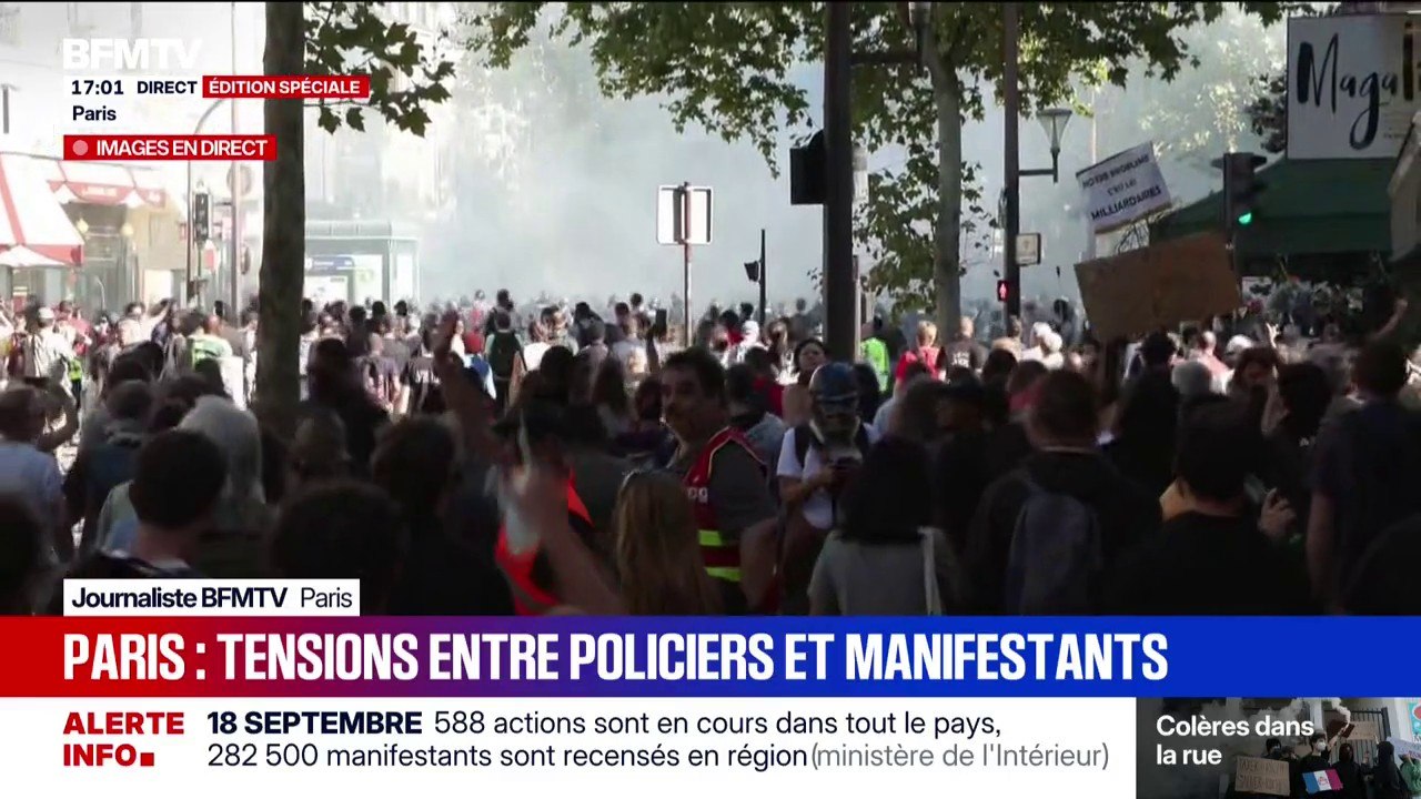 18 septembre: le cortège parisien scindé en deux après quelques tensions