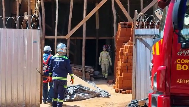 Trabalhador sofre fratura ao cair de escada em obra no Bairro Alto Alegre
