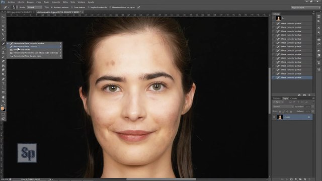 Photoshop - 1/2 Quitar granos, manchas. Retocar y mejorar la cara. Tutorial en español HD
