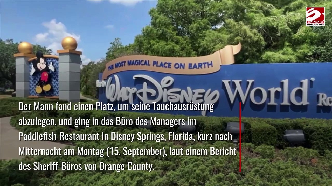 Taucher-Dieb raubt 20.000 Dollar aus Disney-Restaurant