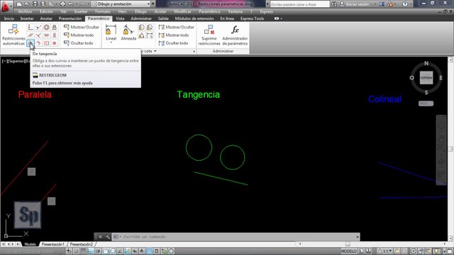 Autocad - 1/2 Restricciones paramétricas. Restricciones condicionales. Tutorial en español HD