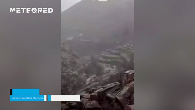 A lightning bolt struck a building in Taroudant, Morocco