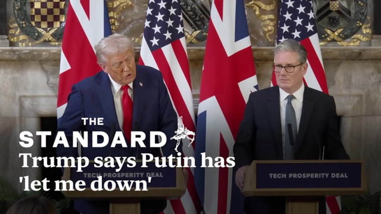 Trump says Putin has 'let me down'