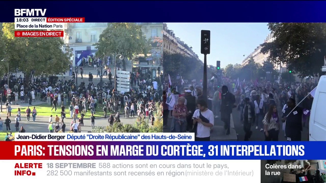 18 septembre: Jean-Didier Berger ("Droite Républicaine") estime que "les Français en ont marre d'avoir des journées de grève"