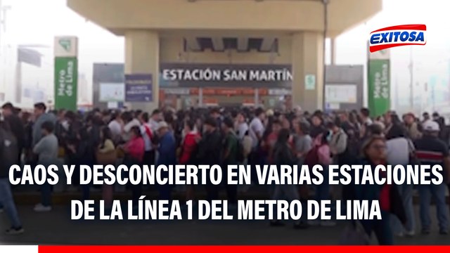 Caos y desconcierto en varias estaciones de la Línea 1 del Metro de Lima: Demoras por fallas en el servicio