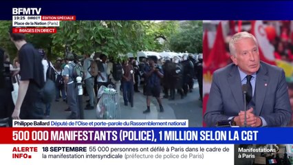18 septembre: Philippe Ballard (RN) estime que "les propos tenus par les responsables politiques et syndicaux, n'est pas la bonne solution"