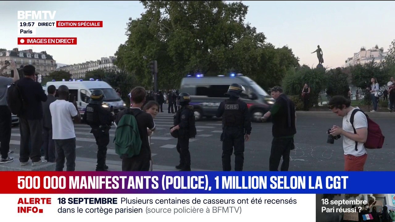 18 septembre: la manifestation parisienne touche à sa fin sur la place de la Nation
