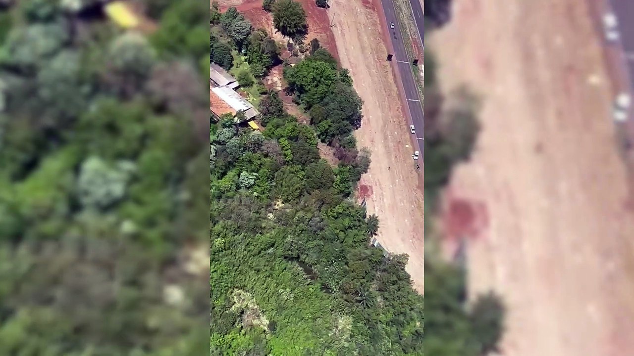 Imagens aéreas mostram local onde PM recuperou Space Fox na BR-467
