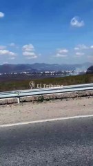 incendio de pastizales en campo militar