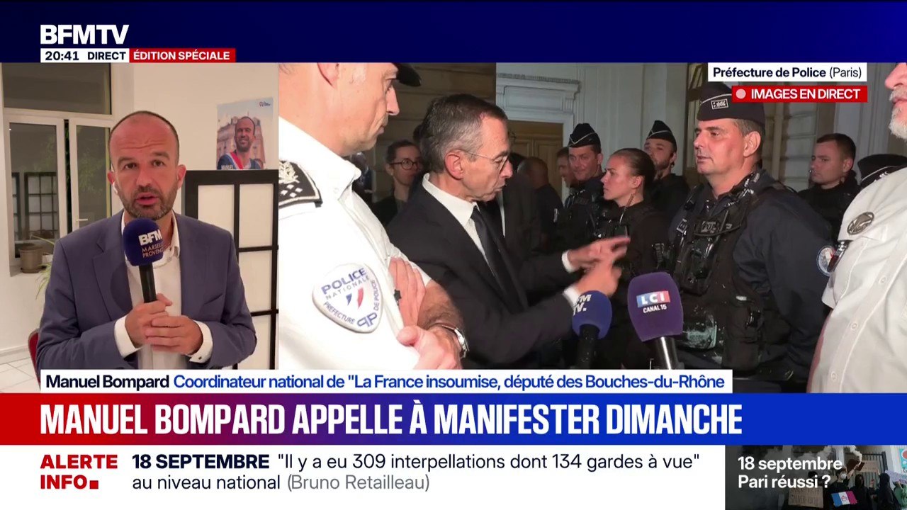 18 septembre: "Monsieur Retailleau est un irresponsable qui jette de l'huile sur le feu en permanence", fustige Manuel Bompard, coordinateur national de LFI