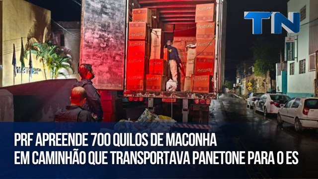 PRF apreende 700 quilos de maconha em caminhão que transportava panetone para o ES
