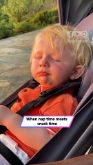 Sleepy Baby Eats with Eyes Closed 😴🍴 Cutest Moment Ever!|| Heartsome 💖