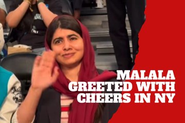 New York cheers for Malala at Liberty playoff game