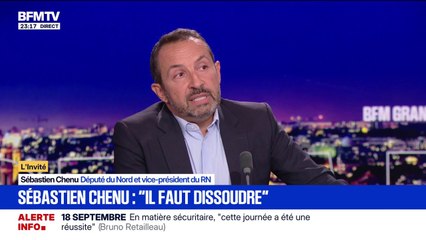 "Il faut dissoudre" l'Assemblée nationale, affirme Sébastien Chenu, vice-président du Rassemblement national