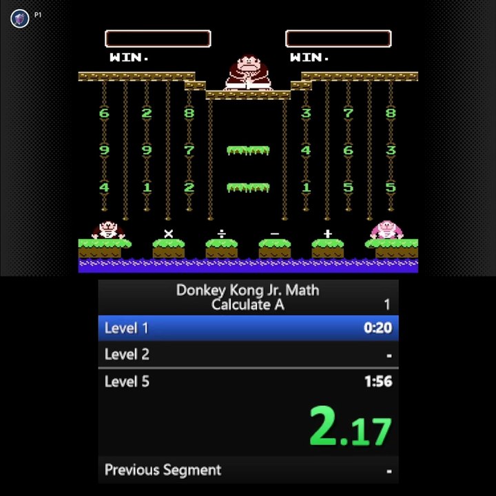 DK Jr Math Speedrun in 1:42