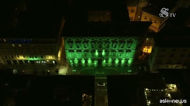 Facciata Palazzo Madama si colora di verde per Giornata Nazionale SLA