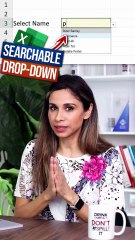 SEARCHABLE 🔎 Dropdowns in Excel #shorts