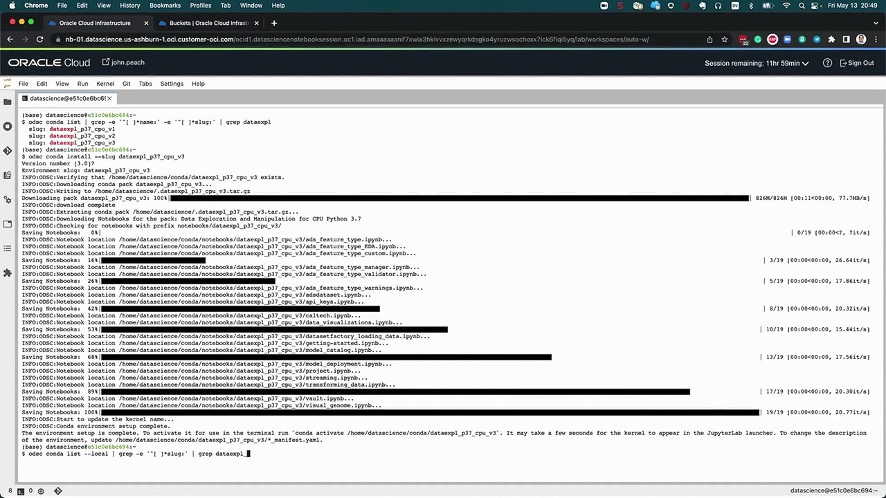 15. Demo: Manage Conda Environments - Oracle Cloud Infrastructure Data Science Professional
