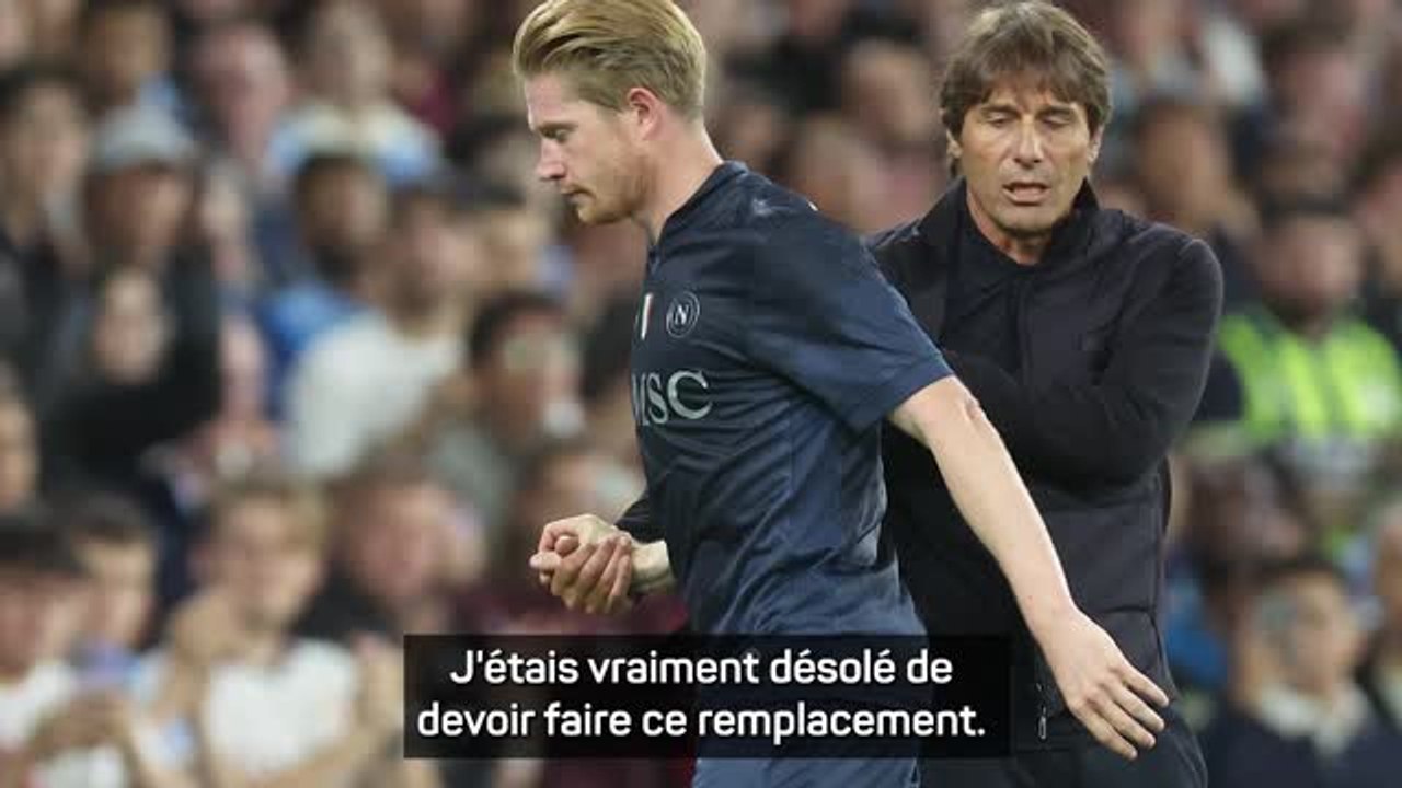 Naples - Conte sur le remplacement de De Bruyne : "Parfois, le destin est cruel"