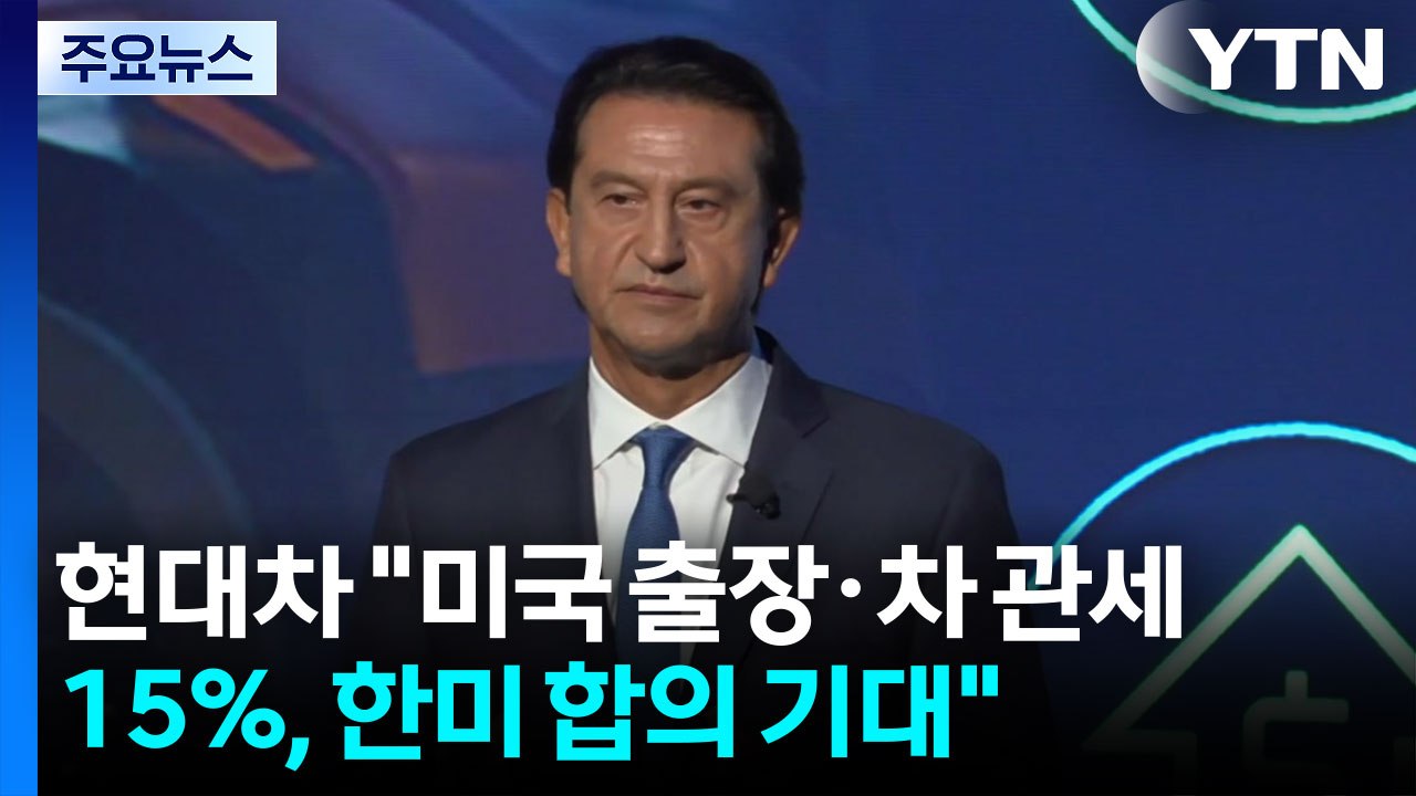 현대차 사장 "미국 기술 인력 출장·자동차 관세 15%, 한미 합의 기대" / YTN