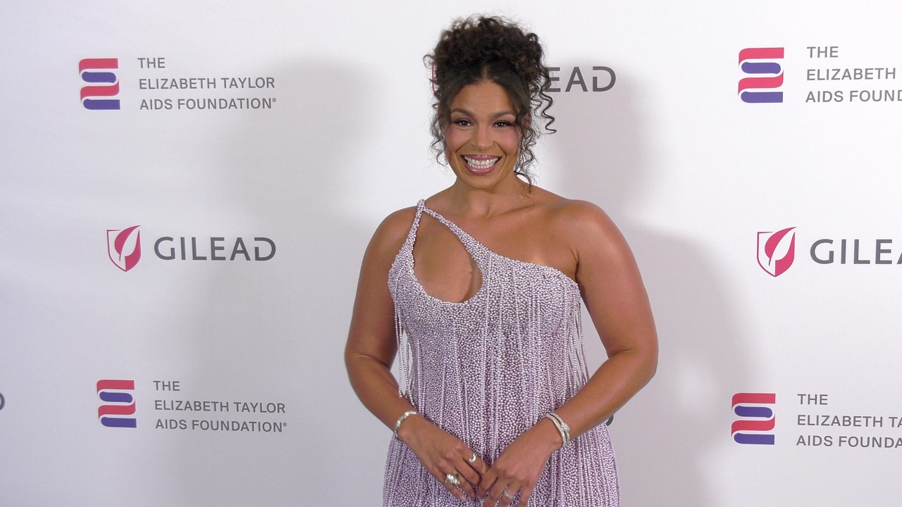 Jordin Sparks attends "The Elizabeth Taylor Night of Compassion" purple carpet