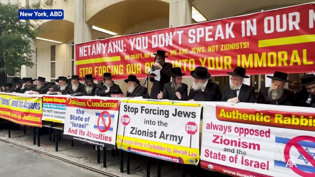New York'ta Ortodoks Yahudiler, İsrail Başbakanı Netanyahu'nun BM toplantılarına katılacak olmasını protesto etti
