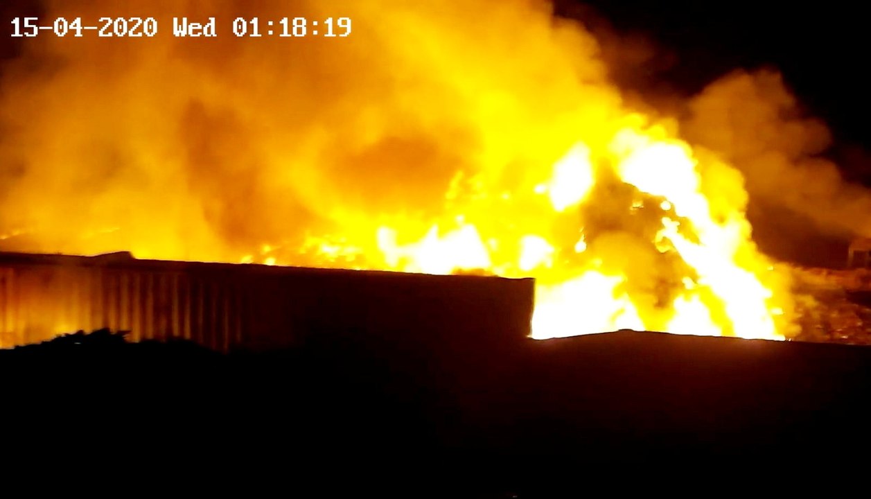 CCTV shows gang exposing village to toxic smoke by burning waste at secret tip