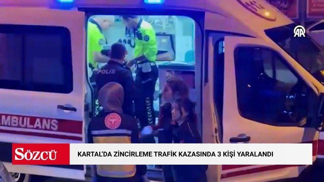 Kartal'da zincirleme trafik kazasında 3 kişi yaralandı