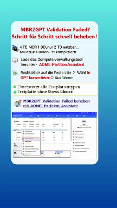 💥 MBR2GPT Validation Failed? So fixst du es schnell!
