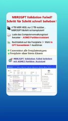 💥 MBR2GPT Validation Failed? So fixst du es schnell!