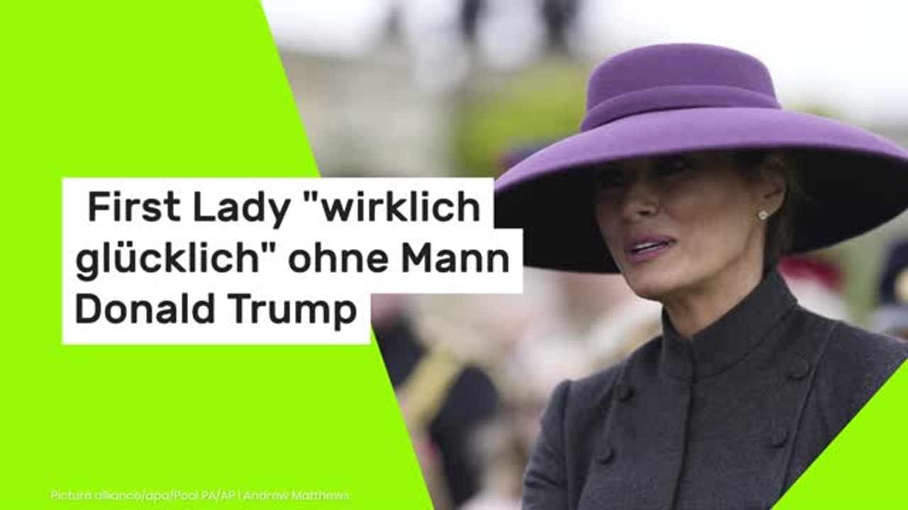 First Lady 'wirklich glücklich' ohne Mann Donald Trump